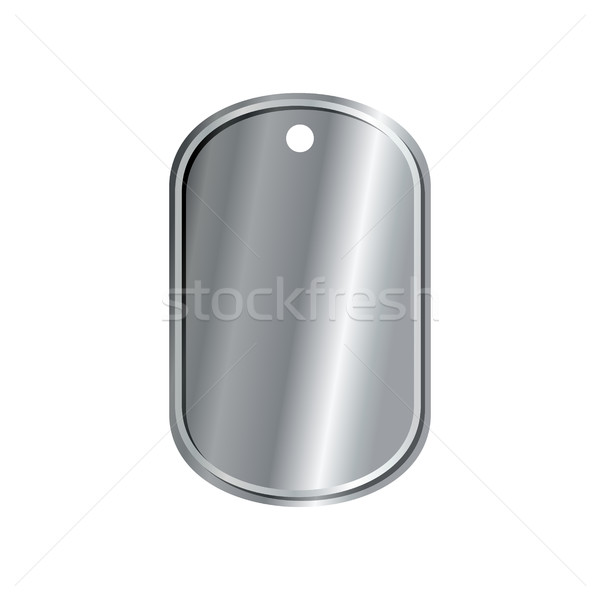 dog tags military isolated. death medallion. Soldiers badge isol Stock photo © MaryValery