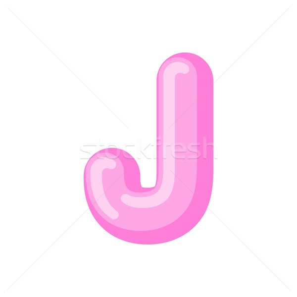 Letter J candy font. Caramel alphabet. lollipop lettering. Sweet Stock photo © MaryValery