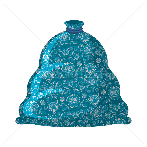 Stock photo: Bag ded moroz- Russian Santa Claus (father frost). Big blue sack