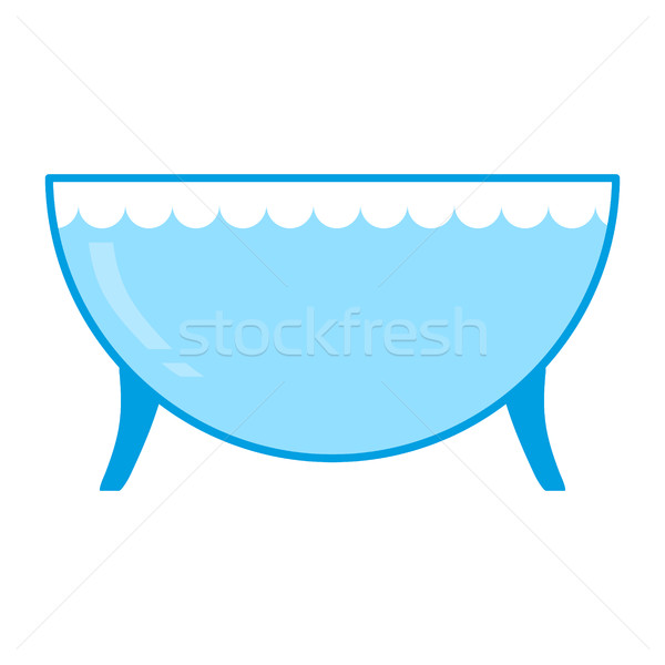 Aquarium empty isolated. Glass vessel with water to fish on whit Stock photo © MaryValery