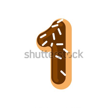 Letter T donut font. Doughnut alphabet. Sweet lettering. candy A Stock photo © MaryValery