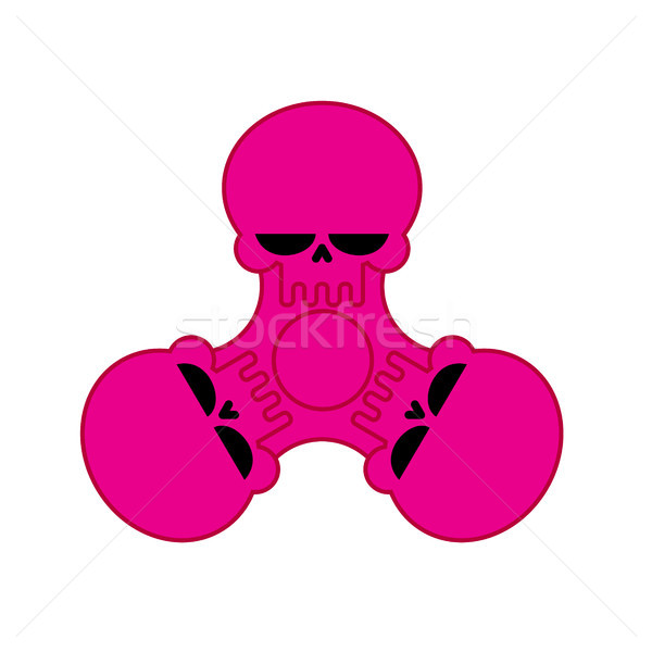 Spinner skull isolated. Bones Fidget finger toy. Halloween Anti  Stock photo © MaryValery