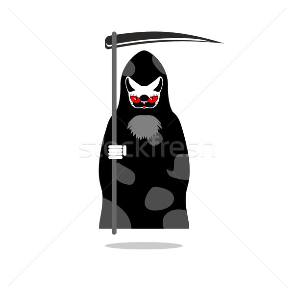 Death of cat. Grim Reaper with an individual pet. Puss in balaho Stock photo © MaryValery