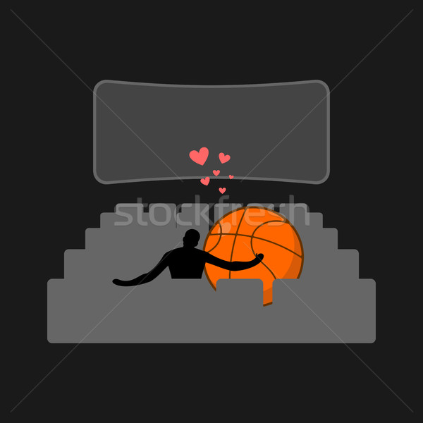 баскетбол парень мяча фильма театра Сток-фото © MaryValery