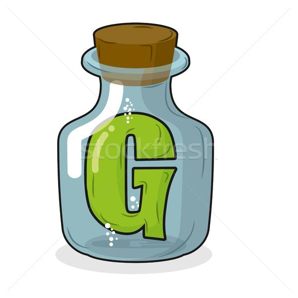 G in  bottle for scientific research. letter in a magical vessel Stock photo © MaryValery