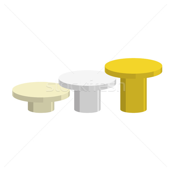 Sports Round pedestal fo winner. Prizes for achievement. Empty p Stock photo © MaryValery