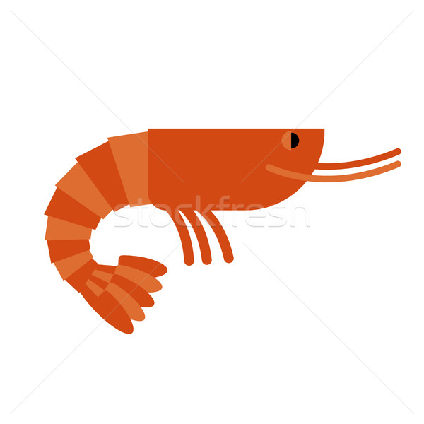 Shrimp. Marine cancroid. Boiled shrimp delicacy. Cooked Orange s Stock photo © MaryValery