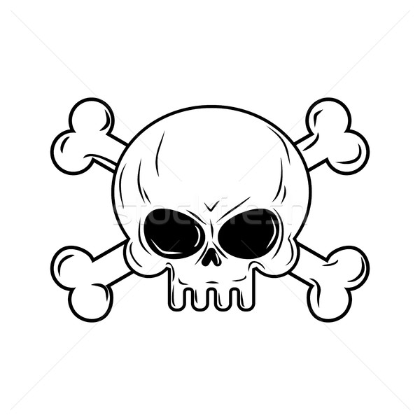 Foto stock: Cráneo · huesos · piratas · signo · cabeza · esqueleto