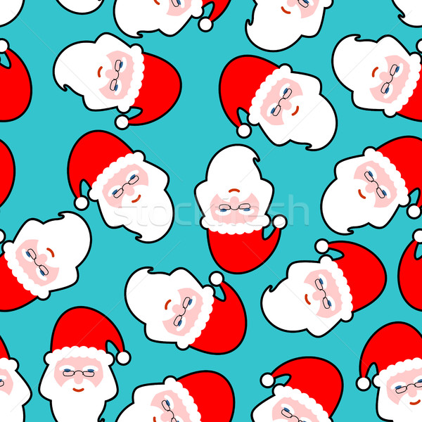 Sanat Claus seamless pattern. Christmas background. New Year tex Stock photo © MaryValery