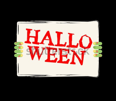 Halloween Rood duivel hand witte Stockfoto © MaryValery