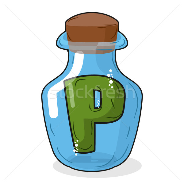P in bottle for scientific research. letter in a magical vessel  Stock photo © MaryValery