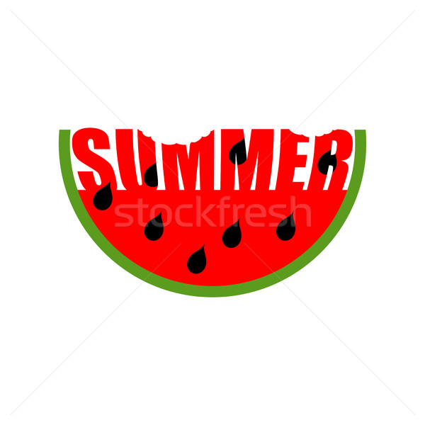 Wassermelone Sommer Emblem Stück rot Obst Stock foto © MaryValery
