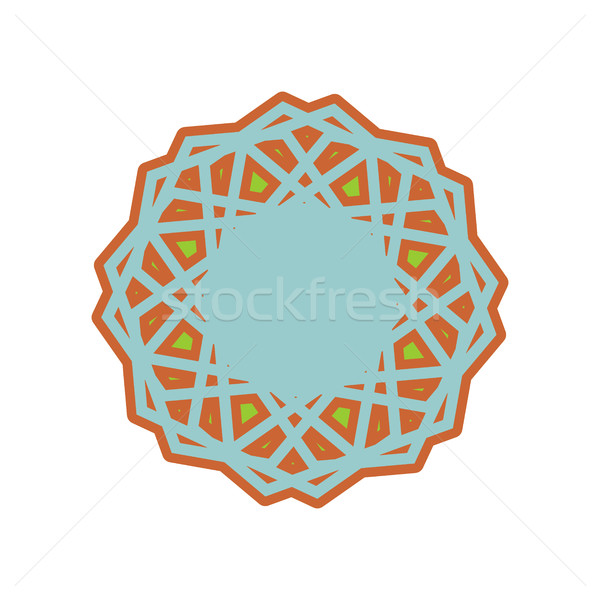 Halal template for Islamic pattern. Logo for properly cooked foo Stock photo © MaryValery