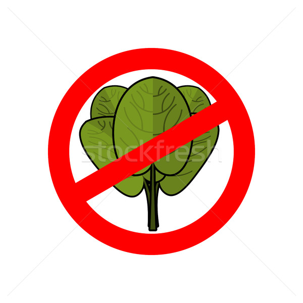 Stoppen spinazie verbieden Rood teken verboden Stockfoto © MaryValery