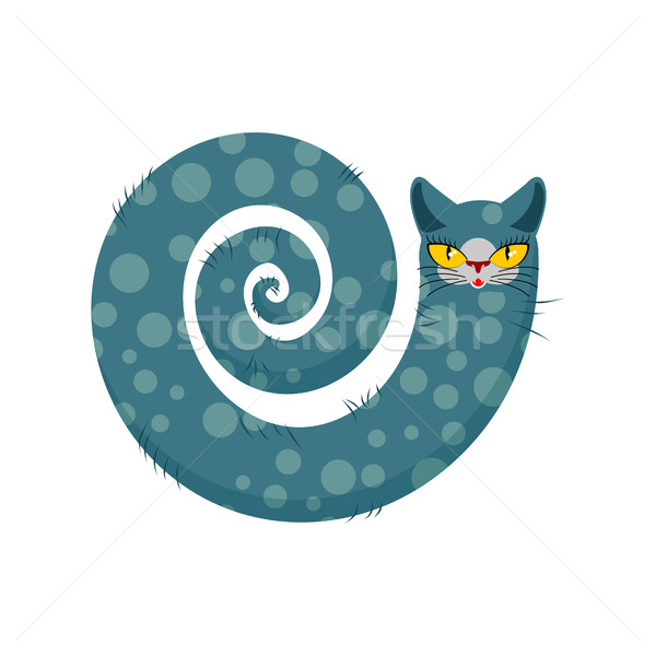 Cat fabulous isolated. long tail of Pet on white background  Stock photo © MaryValery