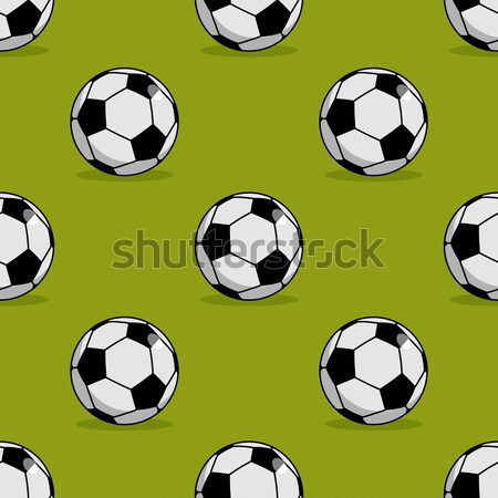 Soccer ball seamless pattern. Sports accessory ornament. Footbal Stock photo © MaryValery