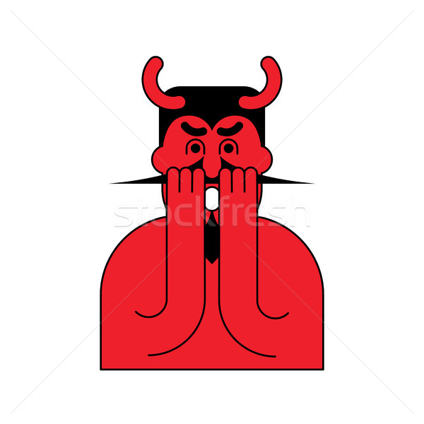 Omg Rood duivel mijn god satan Stockfoto © MaryValery