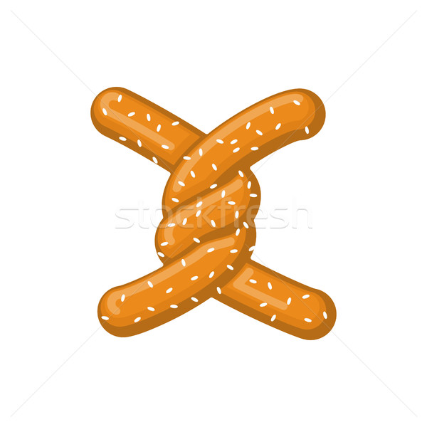 Letter X pretzel. snack font symbol. Food alphabet sign. Traditi Stock photo © MaryValery