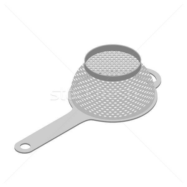 Colander isolated isometry. Pastafarianism cap. Cooking utensils Stock photo © MaryValery