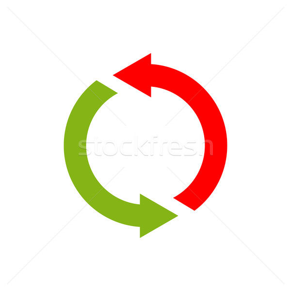 Exchange sign. Replace symbol isolated. swap business logo. Red  Stock photo © MaryValery
