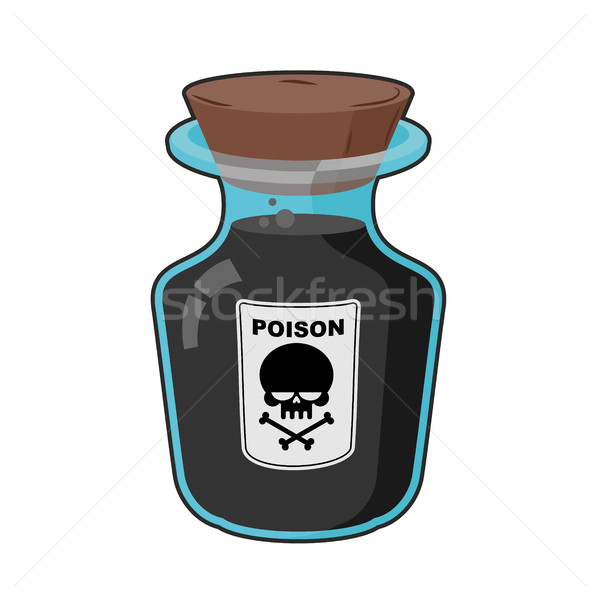 Bottle with poison. Magic Vintage bottle with a black potion. Sk Stock photo © MaryValery