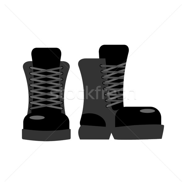 Military footwear. Soldier special shoes. army boot Stock photo © MaryValery