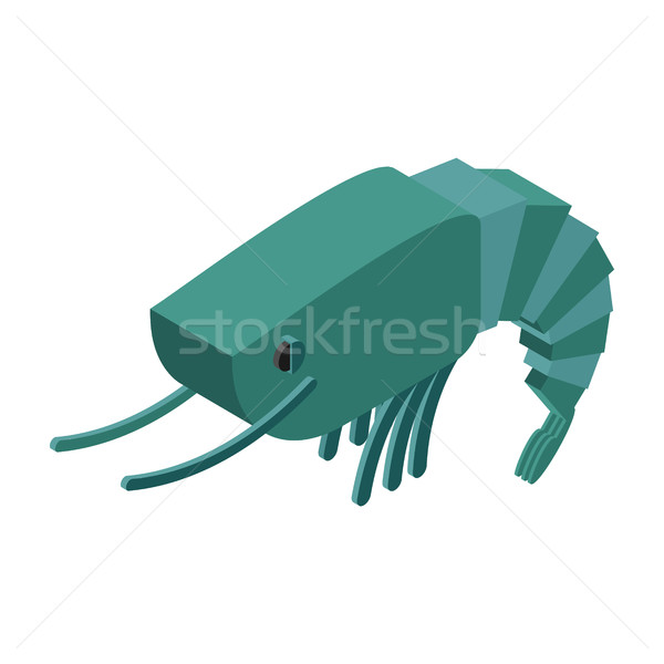 Shrimp isolated. Crustaceans on white background. sea ​​anim Stock photo © MaryValery