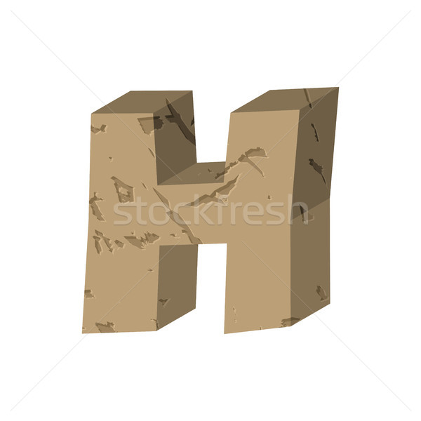 H betű kő betűtípus kő ábécé szimbólum Stock fotó © MaryValery