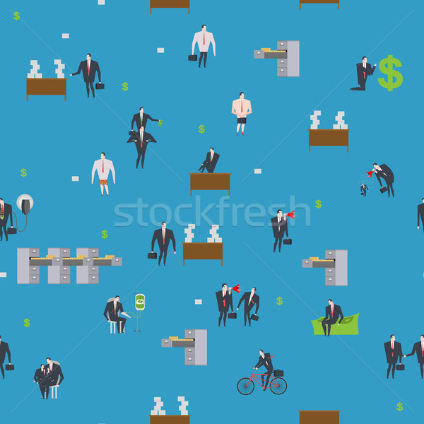 Office life pattern. Corporate background. Managers in workplace Stock photo © MaryValery