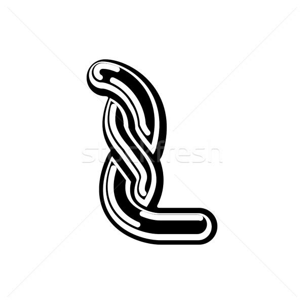 Letter L Celtic font. norse medieval ornament ABC. Traditional a Stock photo © MaryValery
