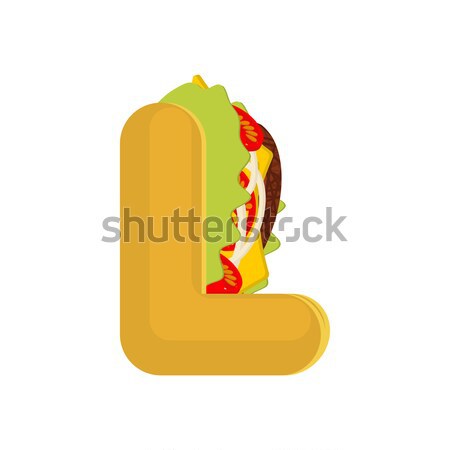 Foto stock: Letra · i · tacos · mexicano · fast-food · fonte
