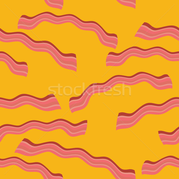 Bacon roasted seamless pattern. Thin piece of meat background. P Stock photo © MaryValery