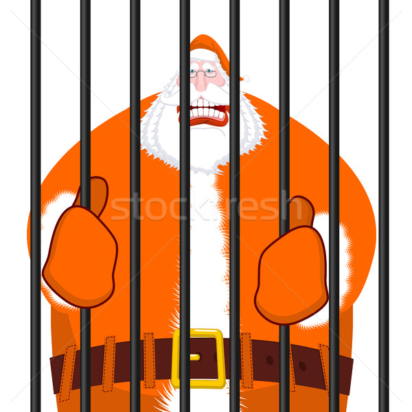 [[stock_photo]]: Orange · prisonnier · vêtements · Noël · prison
