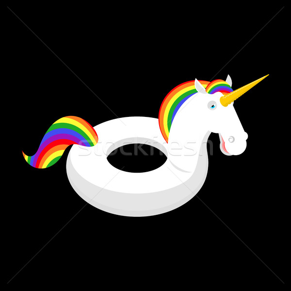 Inflatable unicorn isolated. Magic Beast Toy for swimming Stock photo © MaryValery