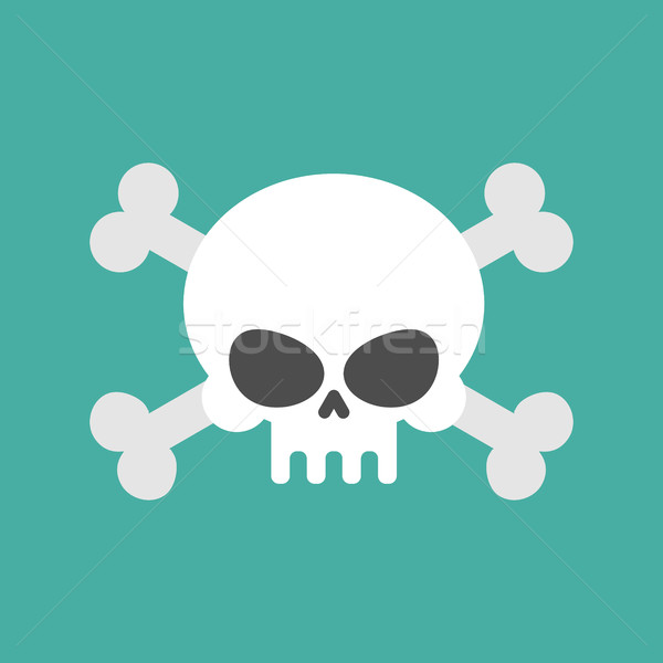 Craniu izolat pirat semn de pericol schelet cap Imagine de stoc © MaryValery