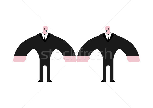 Security guard isolated. Bodyguard in suit. Strong Defender Stock photo © MaryValery