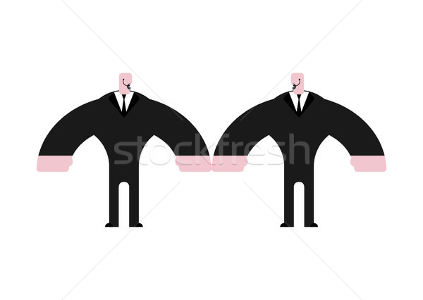 Guardia de seguridad aislado guardaespaldas traje fuerte Foto stock © MaryValery