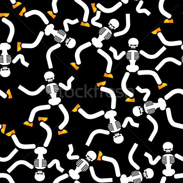 Dança esqueleto inferno inferno ornamento Foto stock © MaryValery