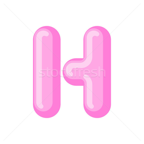 Lettre h bonbons police alphabet lollipop [[stock_photo]] © MaryValery