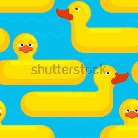 Stock photo: Inflatable duck isolated. Childrens toy for swimming