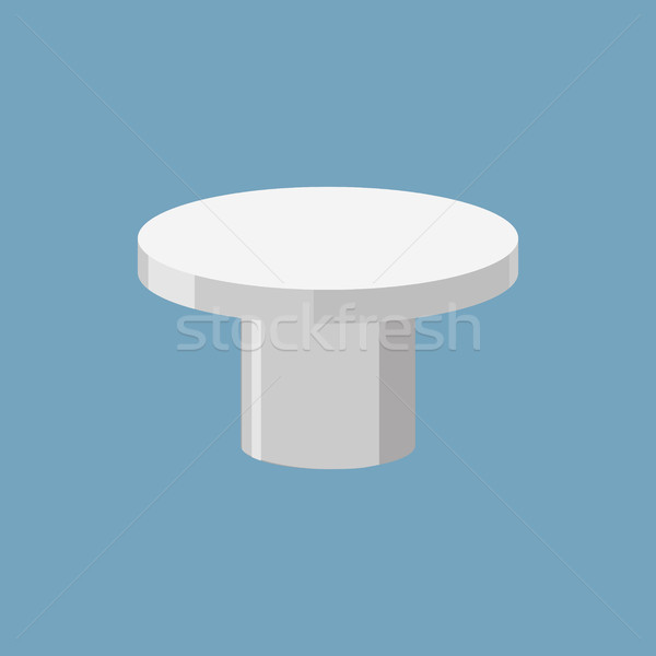 Silver pedestal isolated. Stand for rewarding on white backgroun Stock photo © MaryValery