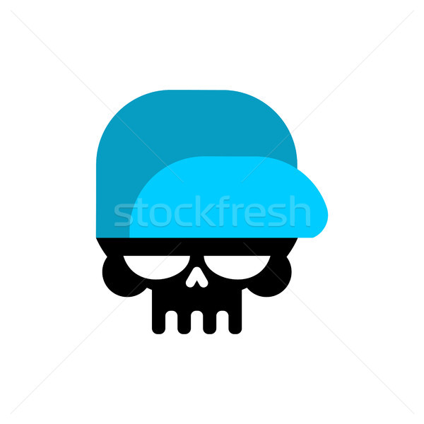 Skull in baseball cap isolated .Head of skeleton in hat Stock photo © MaryValery