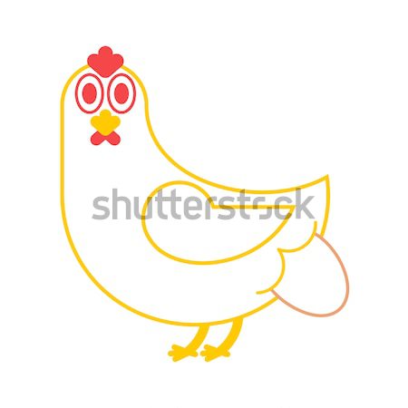 Rooster and chicken pairing. Farmers bird breeding isolated Stock photo © MaryValery