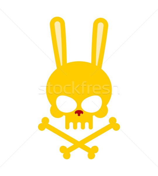 Cute rabbit skull with bones. Good, Honey Head skeleton Hare. lo Stock photo © MaryValery