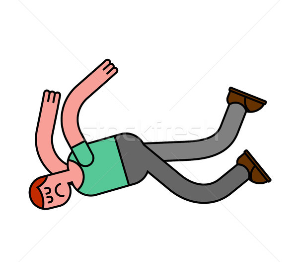 guy fall isolated. Man falling. Pain and discontent Stock photo © MaryValery