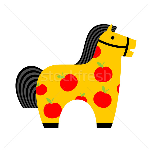 Kids toy horse apples. hoss for children. vintage fun. Retro pla Stock photo © MaryValery