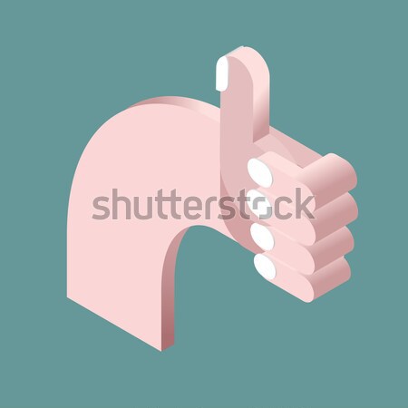 Fuck Santa Claus. Middle finger in red Christmas hat. Aggressive Stock photo © MaryValery