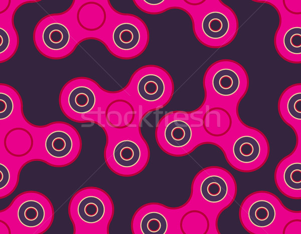 Spinner seamless pattern. Fidget finger toy texture. Anti Stress Stock photo © MaryValery