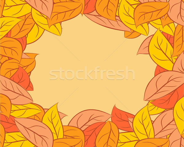 Herbstlaub gelb Blatt Wald Natur Hintergrund Stock foto © MaryValery