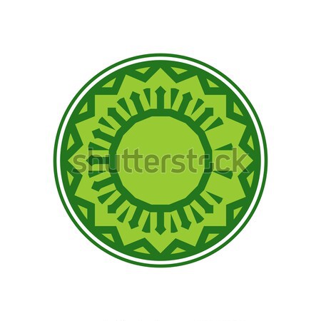 Halal template for Islamic pattern. Logo for properly cooked foo Stock photo © MaryValery